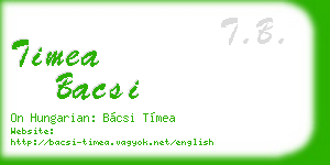 timea bacsi business card