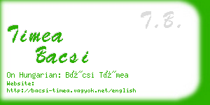 timea bacsi business card